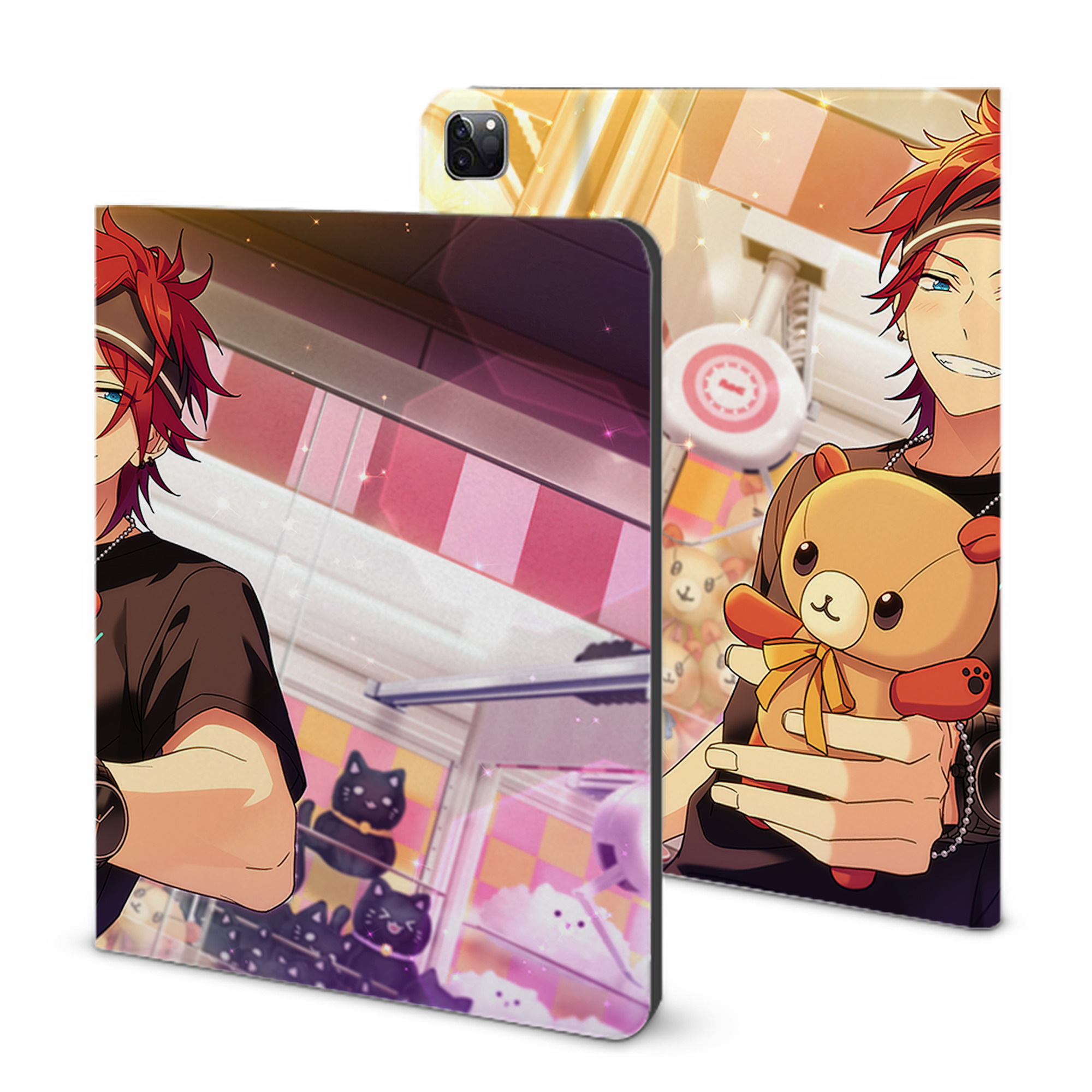 （画像用） あんさんぶるスターズ! Ensemble Stars IPad ケース ブック型 PUレザー TPU 耐衝撃 軽量 薄型 ペン収納なし 全面保護 IPad 各モデル対応